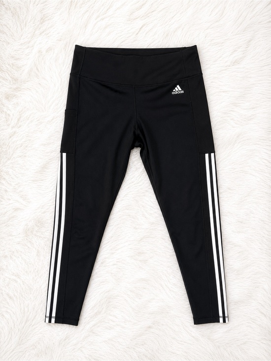 adidas Pants - Adidas Primegreen High Rise 3 Stripe Pocket Leggings Black Women’s XL Athleisure